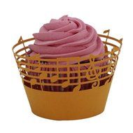 DDLBiz Christmas Lace Laser Cut Cupcake Wrapper Liner Baking Cup Muffin 25pc (Blue)