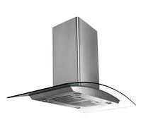 Ancona IGCP430 Island-Mounted Glass Canopy Style Convertible Range Hood, 30-Inch, Stainless Steel N2