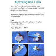 COSMOS Set of 4 Metal Ball DIY Cake Fondant gumpaste Decorating Modeling Tools N4