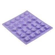 Webake 30-Cavity Silicone Chocolate Candy Mold Six Shapes (Purple, 1 pcs) N3