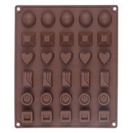 Webake 30-Cavity Silicone Chocolate Candy Mold Six Shapes (Purple, 1 pcs) N5