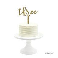 Andaz Press 5th Birthday and Anniversary Acrylic Cake Toppers, Pink Glitter, Number 5, 1-Pack N127