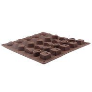 Webake 30-Cavity Silicone Chocolate Candy Mold Six Shapes (Purple, 1 pcs) N7