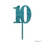 Andaz Press 5th Birthday and Anniversary Acrylic Cake Toppers, Pink Glitter, Number 5, 1-Pack N130