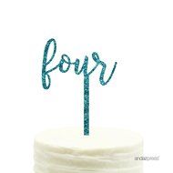 Andaz Press 5th Birthday and Anniversary Acrylic Cake Toppers, Pink Glitter, Number 5, 1-Pack N131