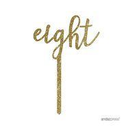 Andaz Press 5th Birthday and Anniversary Acrylic Cake Toppers, Pink Glitter, Number 5, 1-Pack N141