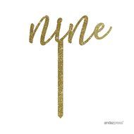 Andaz Press 5th Birthday and Anniversary Acrylic Cake Toppers, Pink Glitter, Number 5, 1-Pack N145