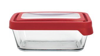 Anchor Hocking TrueSeal Rectangle Food Storage Container 6-Cup, Green Lid N11