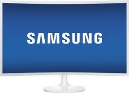 Samsung - CF391 Series 32&quot; LED Curved Monitor - High glossy white