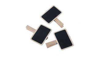 niceEshop(TM) Wooden Mini Message Blackboard Note Photo Sign Board with Clips (Black)