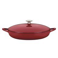 Mario Batali by Dansk Enameled Cast Iron Pizza Pan and Griddle, 12-Inch, Chianti N40