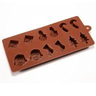 Eshock Chrismas Shape Chocolate Cake Jelly Ice Silicone Fondant Mold / Baking Mould N4