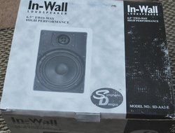 2-Way High Power In-Wall recessed Speaker (Pair) 7 5/16"x 10 3/4" square SD-AA2E