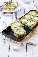 Paderno World Cuisine 13.75 by 4.325 Inch Rectangular Fluted Non-Stick Tart Mold with Removable Bottom N2