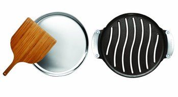 Cuisinart Pre-Seasoned Cast Iron Grilled Pizza Set N5