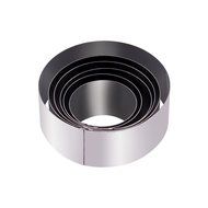 Aprince Set of 6 Stainless Steel Cake Mousse Molld Cake Baking Cake Decor Molds Ring (Round Set) N5