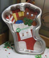 WILTON HOLIDAY STOCKING CAKE PAN