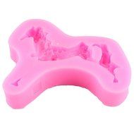 Mujiang Carousel Horse Silicone Clay Sugar Fondant Baking Molds