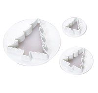 Sealike Christmas Tree Cake Decorating Sugar Craft Cutter Tool Mold 3pcs with Stylus