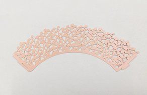 HUAL Cupcake Wrappers 50 Filigree Artistic Bake Cake Paper Cups Small leaves Lace Laser Cut Liner Baking Cup Muffin... N4