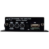 Kinter A7 2-Ch Mini Amplifier for Motorcycles with IR and Handlebar Mount Remotes USB MP3 2x20W N3