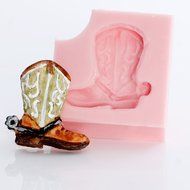 Silicone Cowboy Boot Mold Make Your Own Western Chocolate, Fondant, Candy, Mints, Resin, Clay. Mold creates a... N2