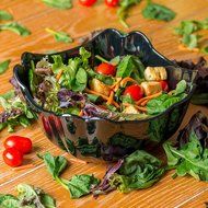Carlisle 653103 Orchid Polycarbonate Deli Bowl, 1.6 qt. Capacity, 7.56 x 7.56 x 3.61", Black (Case of 12) N8