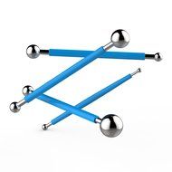 KOOTIPS 4PCS Cake Decorating Supplies Metal Ball Fondant Cake Decorating Sugarcraft Gumpaste Flower Modelling... N3