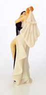 Sexy and Funny Kissing Bride and Groom Couple Wedding Cake Topper N11