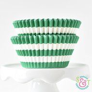 Rugby Stripe Navy BakeBright Greaseproof Cupcake Liners N9