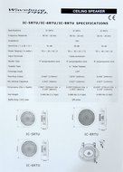 Waveburg IC8 Ceiling Speaker for Public Address System N3