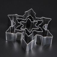 3 Pcs/Lot Snowflake Shape Cookie Cutter Stainless Steel Snow Form Cookie Mold Diy Fondant Chocolate Cake Decoration... N3