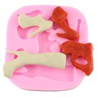 Mujiang Silicone Chocolate Mold High-heel Candy Making Kit Fondant Shoe Molds N12