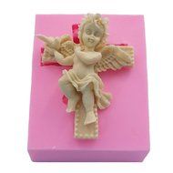 WYD 3D Baby Angel Fondant Cake Mold,Handmade Soap Mold,Cake Mold Decorating (Cross Pigeon Angel) N3