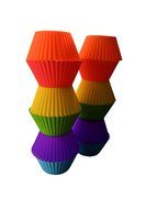 Set of 12 Silicone Colors Baking Cups, Silicone cupcake molds, Reusable muffin liners N2