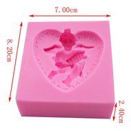 WYD 3D Baby Angel Fondant Cake Mold,Handmade Soap Mold,Cake Mold Decorating (Cross Pigeon Angel) N6