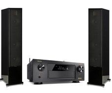 Martin Logan Motion 60XT Black Floorstanding Speakers with Denon AVR-X4300H A/V Receiver