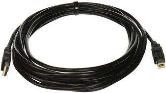 Black 6 Foot USB 2.0 High Speed Printer / Scanner Cable