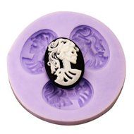 Longzang F0105 Skull Fondant Silicone Sugar Craft Mold, Mini, Pink