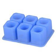 2win2buy 6-Cup Square Ice Cubes Glass Silicone Mold Cool Shooters Tray Dessert Jello Cups