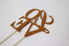 All About Details Copper Love Cake Topper N4