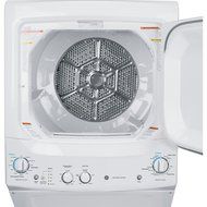 GE GUD27GSSJWW Spacemaker 9.1 Cu. Ft. White Gas Washer/Dryer Combo N3