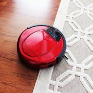 Infinuvo Hovo 650 Red Robotic Vacuum with HEPA Filter, UV Lamp, Home Base, Scheduler, Virtual Blocker &amp; Water... N3