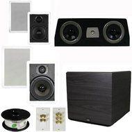 Theater Solutions 5.1 Home Theater 4 Speaker Set with Center, 15" Powered Sub and More TS5W6WC51SET8