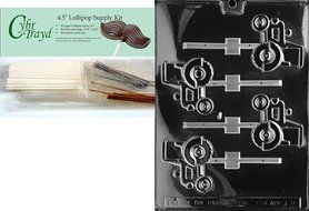 Cybrtrayd J035 Tractor Lolly Chocolate Candy Mold with Exclusive Cybrtrayd Copyrighted Chocolate Molding Instructions N3