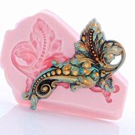 Victorian Baroque Scroll Work Silicone Mold Food Safe Fondant, Gum Paste, Resin, Polymer Clay, Craft, Jewelry... N3