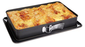 Zenker 7022 Rectancular "Deluxe" Springform, Black/Metallic, 16.54 x 11.42 x 2.76" N4