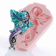 Victorian Baroque Scroll Work Silicone Mold Food Safe Fondant, Gum Paste, Resin, Polymer Clay, Craft, Jewelry... N6