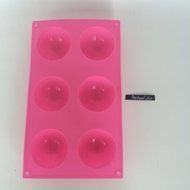 FUNSHOWCASE Large 6 Cavities Hemisphere Dome Silicone Mold N6