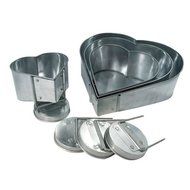 Euro Tins multi layer cake pans Mini Topsy Turvy Heart 4 tier wedding cake pan - cake tin set with detachable...